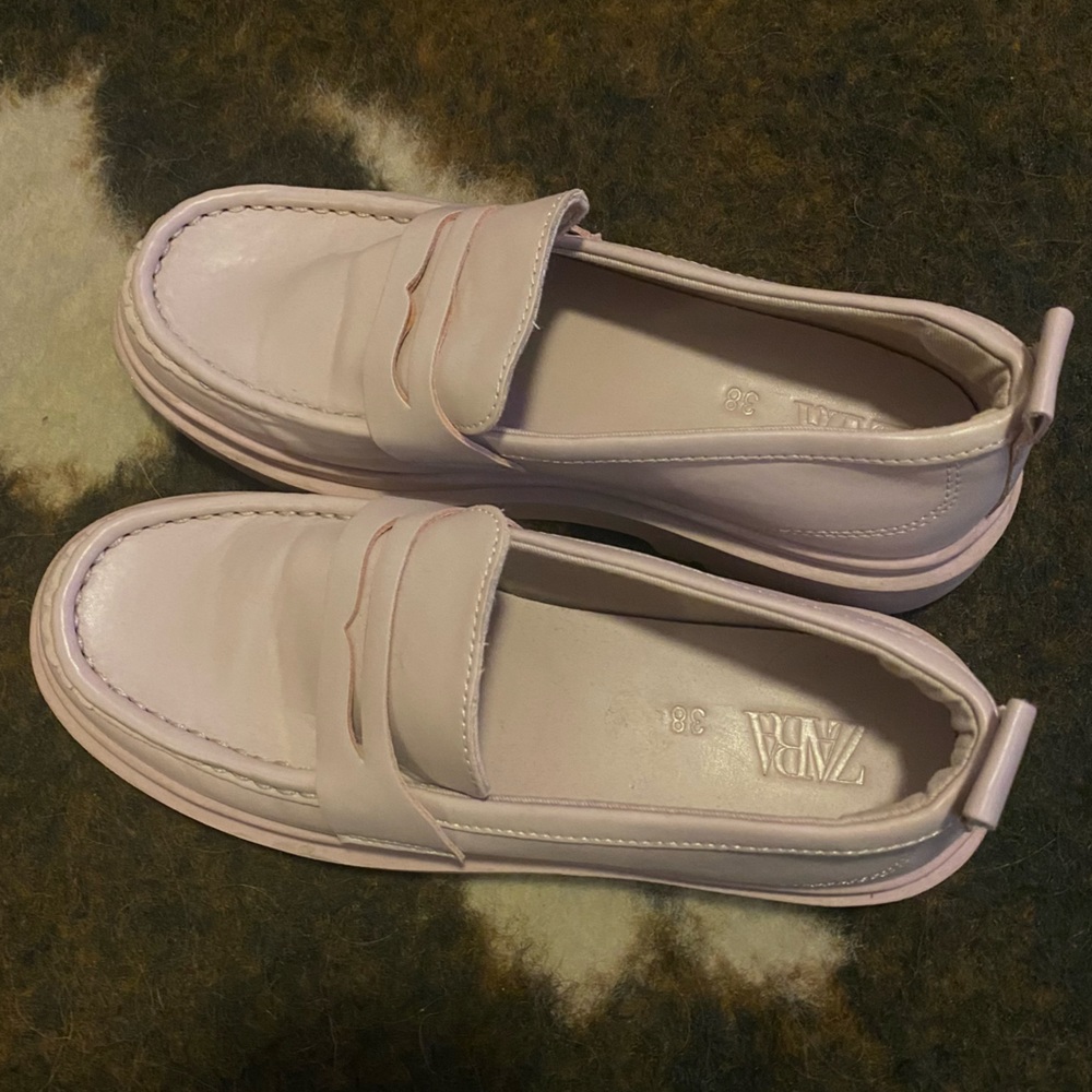 Pink Clunky Zara Loafers